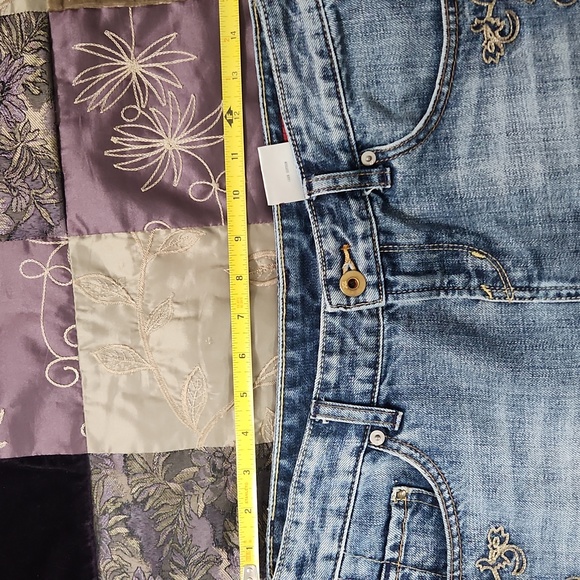 X2 Express Quality Denim Embriodered Mini Skirt - Picture 5 of 6